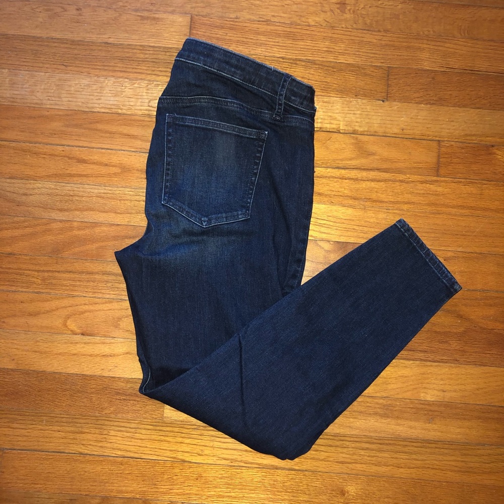 GAP Maternity Inset Panel Skinny Jeans in Dark Indigo sz 32short